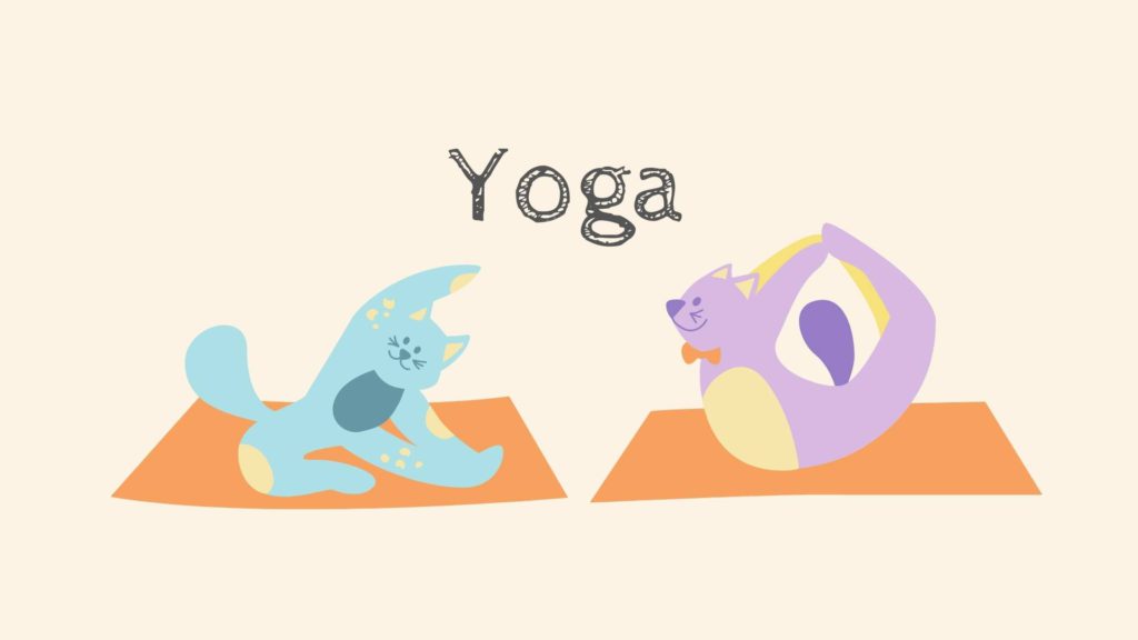 Animals yoga drawing